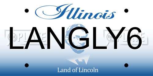 LANGLY6 Illinois License Plate