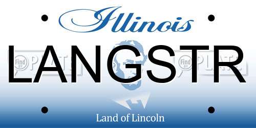 LANGSTR Illinois License Plate