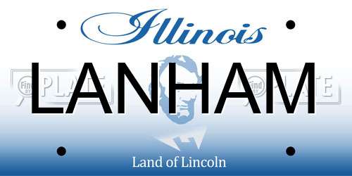 LANHAM Illinois License Plate