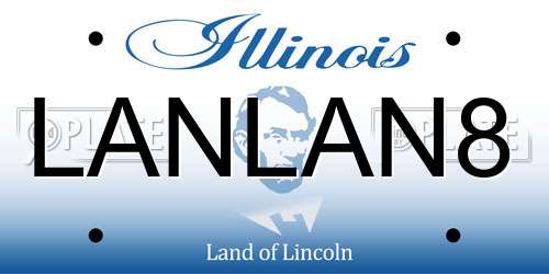 LANLAN8 Illinois License Plate