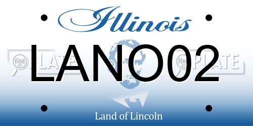 LANO02 Illinois License Plate