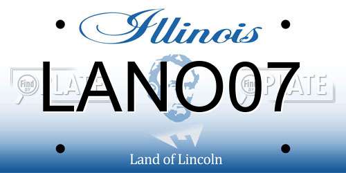 LANO07 Illinois License Plate
