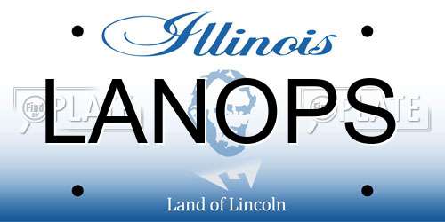 LANOPS Illinois License Plate