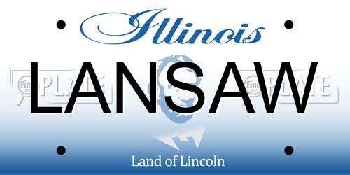 LANSAW Illinois License Plate