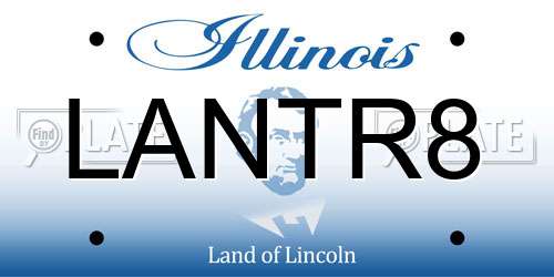 LANTR8 Illinois License Plate