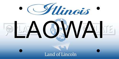 LAOWAI Illinois License Plate