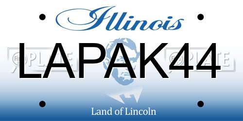 LAPAK44 Illinois License Plate