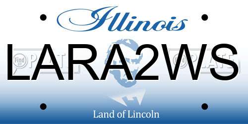 LARA2WS Illinois License Plate