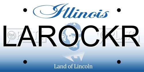 LAROCKR Illinois License Plate