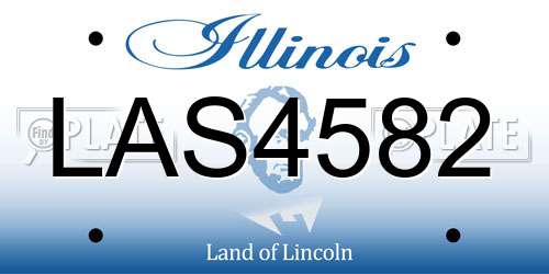 LAS4582 Illinois License Plate
