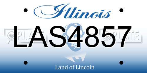 LAS4857 Illinois License Plate