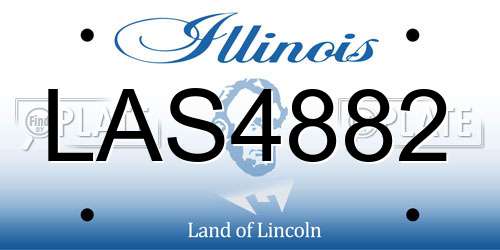 LAS4882 Illinois License Plate