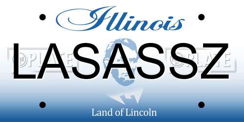 LASASSZ Illinois License Plate