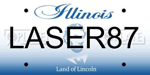 LASER87 Illinois License Plate