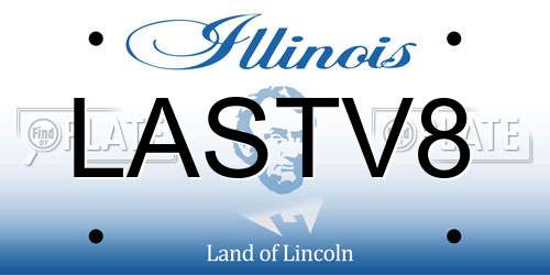 LASTV8 Illinois License Plate