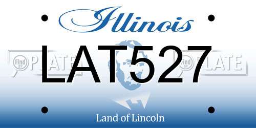 LAT527 Illinois License Plate