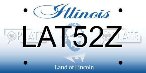 LAT52Z Illinois License Plate