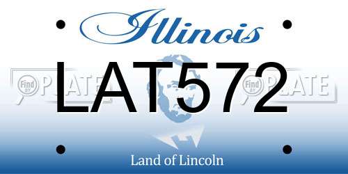 LAT572 Illinois License Plate