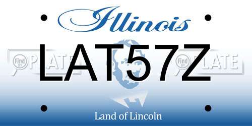LAT57Z Illinois License Plate