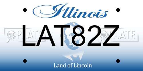LAT82Z Illinois License Plate