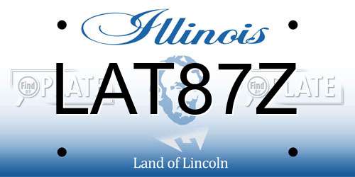 LAT87Z Illinois License Plate