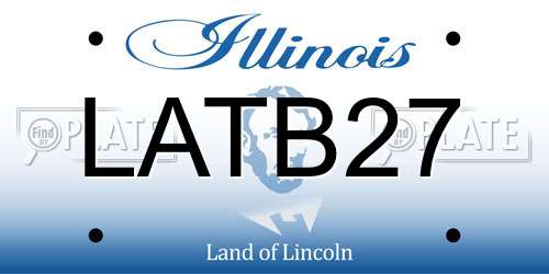 LATB27 Illinois License Plate