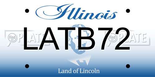 LATB72 Illinois License Plate