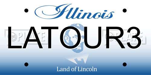 LATOUR3 Illinois License Plate
