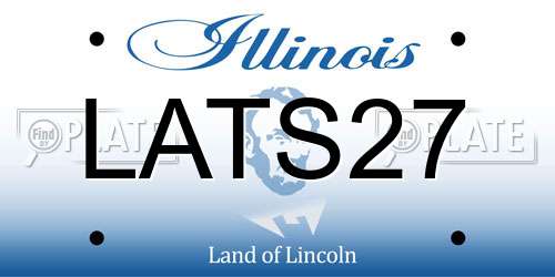LATS27 Illinois License Plate
