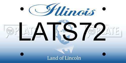 LATS72 Illinois License Plate
