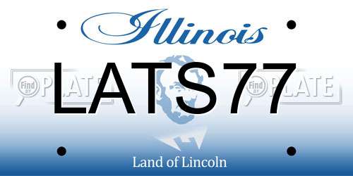 LATS77 Illinois License Plate
