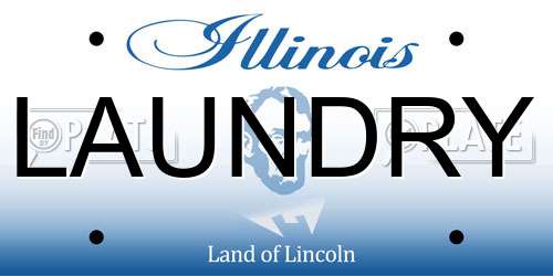 LAUNDRY Illinois License Plate