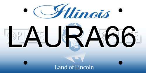 LAURA66 Illinois License Plate