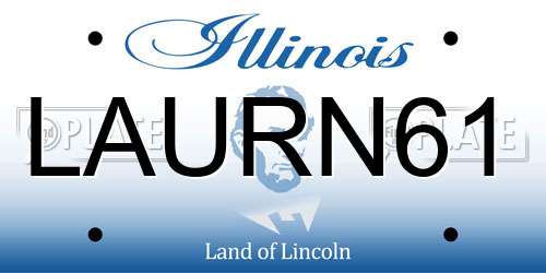 LAURN61 Illinois License Plate