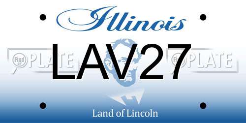 LAV27 Illinois License Plate