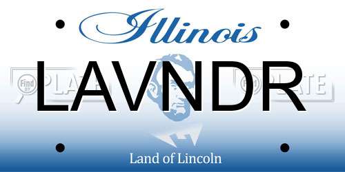 LAVNDR Illinois License Plate