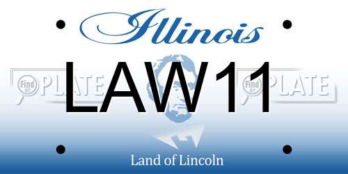 LAW11 Illinois License Plate
