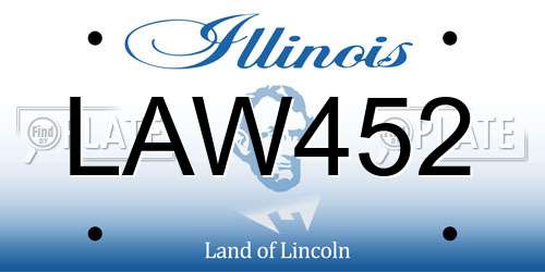 LAW452 Illinois License Plate