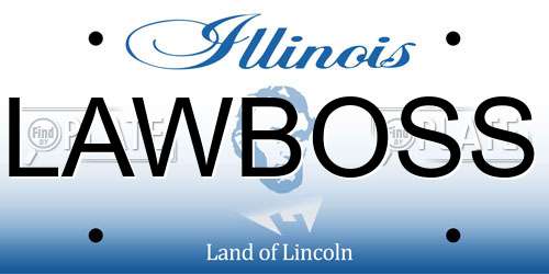 LAWBOSS Illinois License Plate
