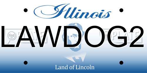 LAWDOG2 Illinois License Plate