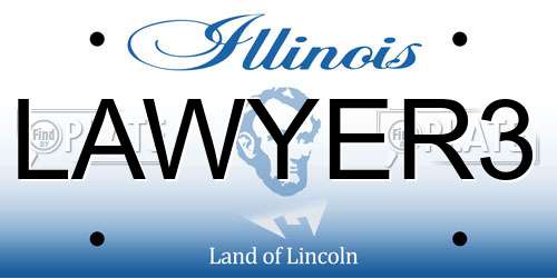 LAWYER3 Illinois License Plate