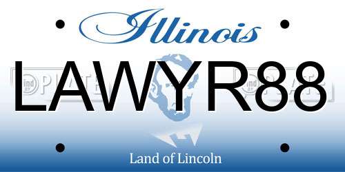 LAWYR88 Illinois License Plate