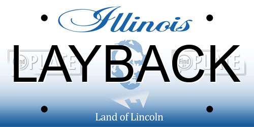 LAYBACK Illinois License Plate