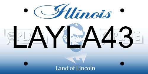 LAYLA43 Illinois License Plate