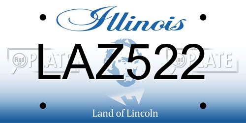 LAZ522 Illinois License Plate