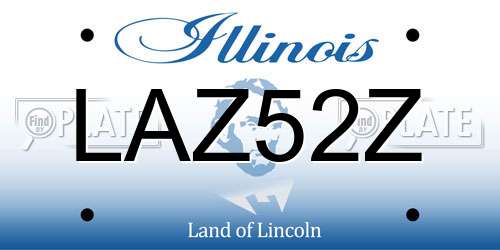 LAZ52Z Illinois License Plate
