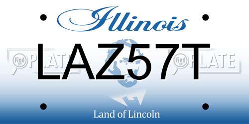 LAZ57T Illinois License Plate