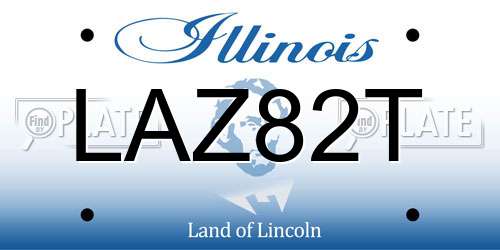 LAZ82T Illinois License Plate