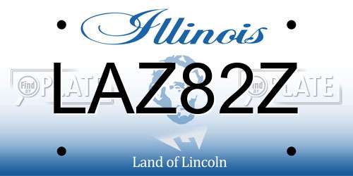 LAZ82Z Illinois License Plate