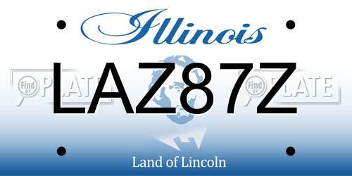 LAZ87Z Illinois License Plate